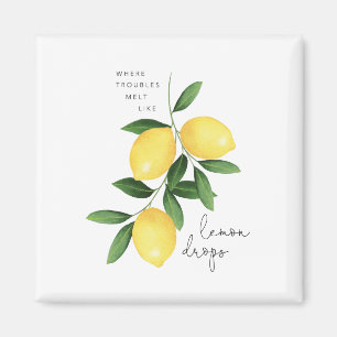 WATERCOLOR LEMONS MAGNET