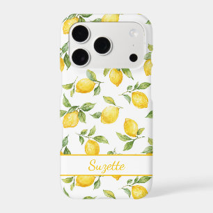 Watercolor Lemons Monogrammed