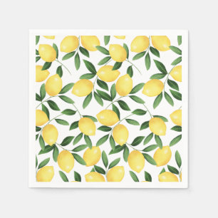 WATERCOLOR LEMONS NAPKIN