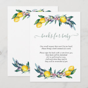 Watercolor Lemons Olives Enclosure Card