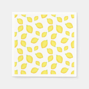 Watercolor Lemons Pattern 2 Napkin