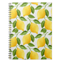 Watercolor lemons pattern
