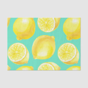 Watercolor lemons pattern tissue paper