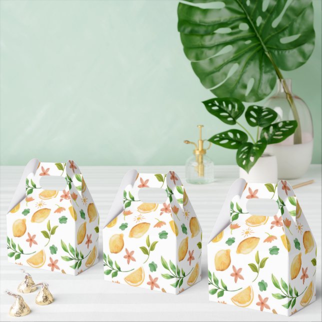 Watercolor Lemons & Popsicles  Favour Box (Multiple)