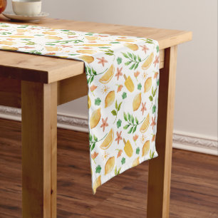 Watercolor Lemons & Popsicles  Long Table Runner