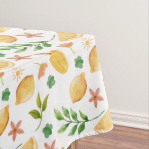 Watercolor Lemons & Popsicles  Tablecloth