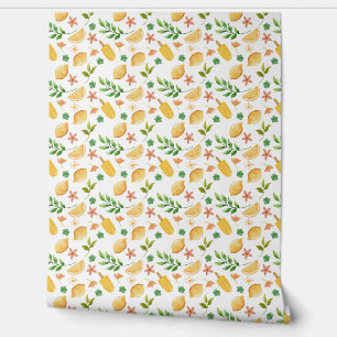 Watercolor Lemons & Popsicles Wallpaper