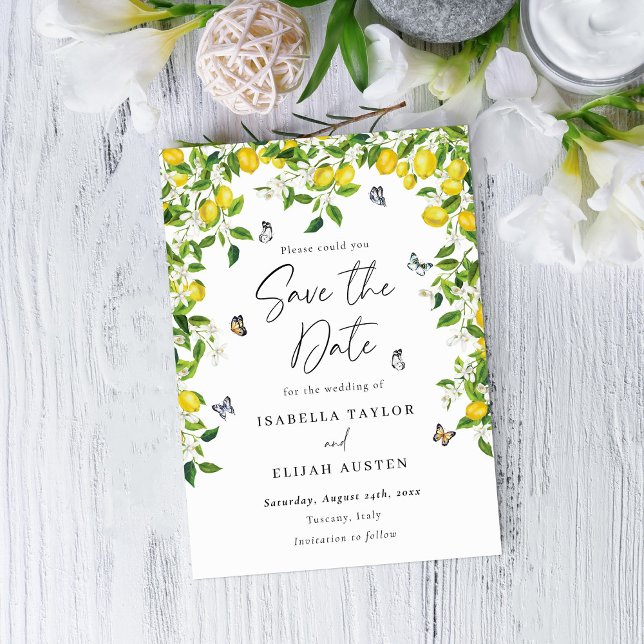 Watercolor Lemons Save The Date (Creator Uploaded)