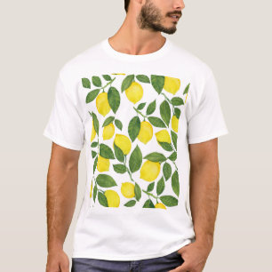Watercolor Lemons: Summer Fruit Pattern T-Shirt