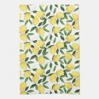 WATERCOLOR LEMONS TEA TOWEL