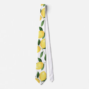 WATERCOLOR LEMONS TIE