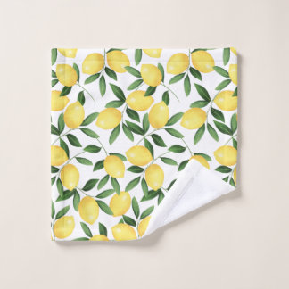WATERCOLOR LEMONS WASH CLOTH