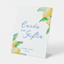 Watercolor Lemons Wedding Cards & Gifts