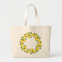 Watercolor lemons wreath
