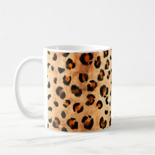 Watercolor Leopard Print: Exotic Fur Texture Coffee Mug