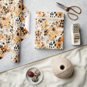 Watercolor Leopard Print Wrapping Paper