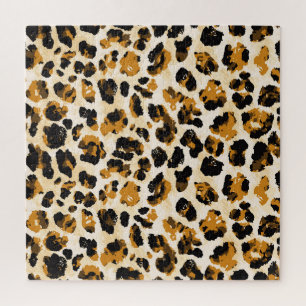 Watercolor leopard skin, tie-dye gradient. jigsaw puzzle