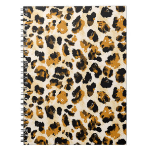 Watercolor leopard skin, tie-dye gradient. notebook