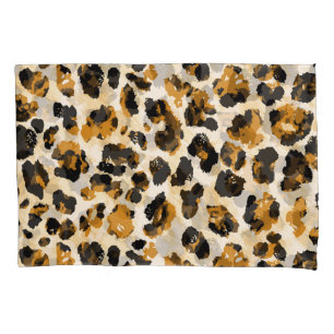 Watercolor leopard skin, tie-dye gradient. pillowcase