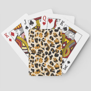 Watercolor leopard skin, tie-dye gradient. playing cards