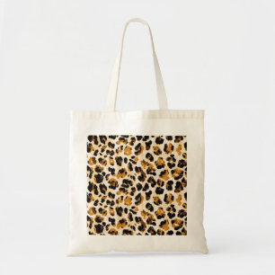 Watercolor leopard skin, tie-dye gradient. tote bag