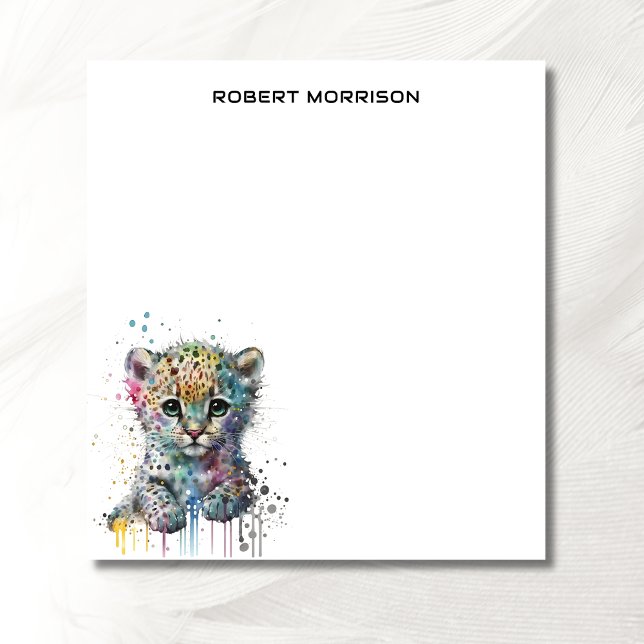 Watercolor Leopard Sophisticated Notepad (Creator Uploaded)