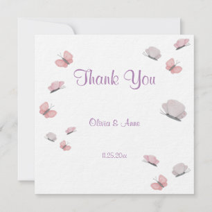 Watercolor lesbian Thank You Weeding 