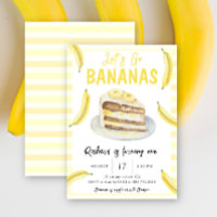 Watercolor Let's Go Bananas Birthday Party