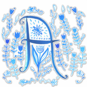 Watercolor Letter A Dropcap