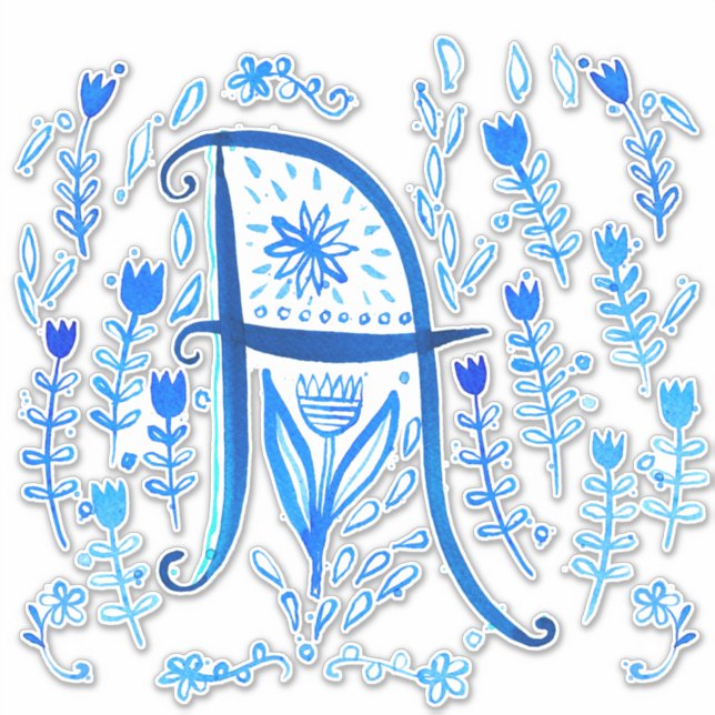 Watercolor Letter A Dropcap (Front)