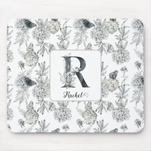 Watercolor letter R Mouse Mat (Front)