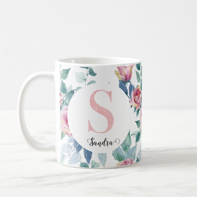 Watercolor letter S Coffee Mug (Left)