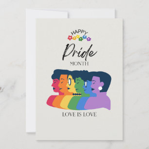 Watercolor LGBTQ PRIDE Month Party Holiday Card