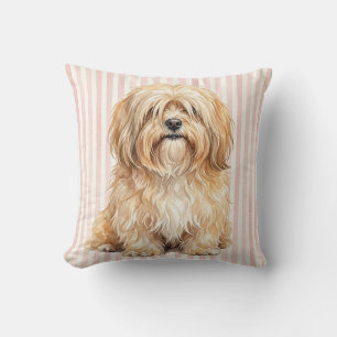 Watercolor Lhasa Apso Decorative Pillow Cover
