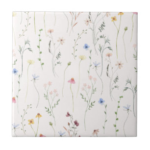 watercolor ligh pink meadow tile