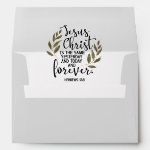 Watercolor Light Grey Bible verse Envelope