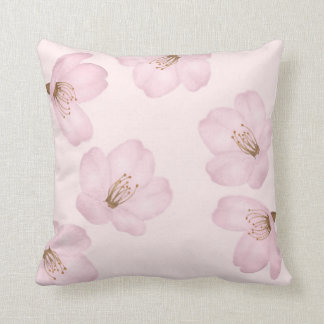 Watercolor Light Pink Cherry Blossom Sakura Pillow