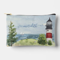 Watercolor Lighthouse Coastal Scene Name