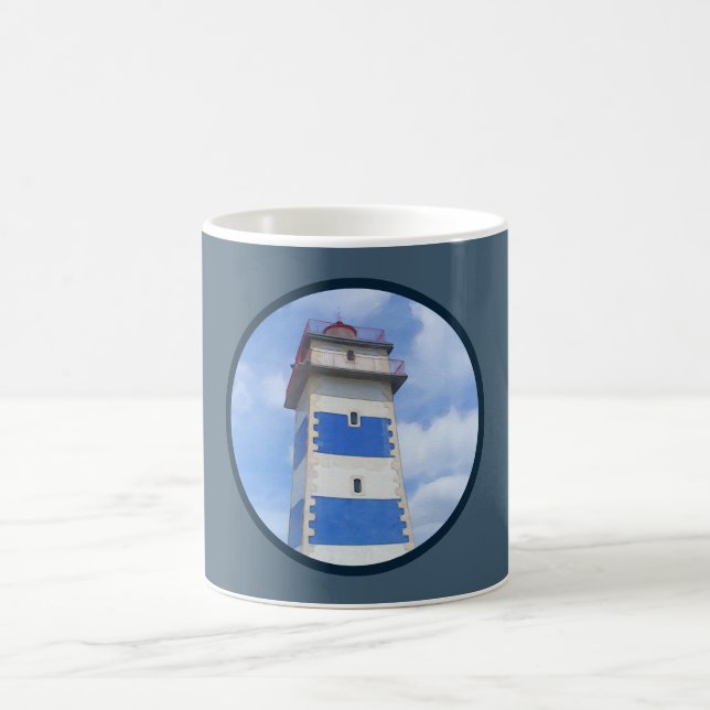 Watercolor lighthouse coffee mug (Center)