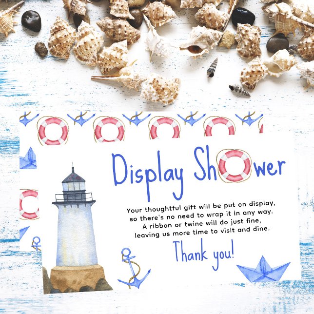 Watercolor lighthouse - display shower enclosure card (Creator Uploaded)