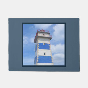 Watercolor lighthouse doormat