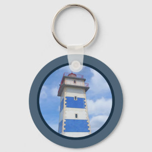 Watercolor lighthouse key ring