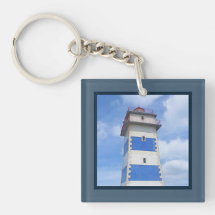 Watercolor lighthouse key ring