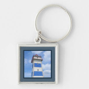 Watercolor lighthouse key ring