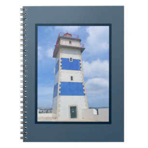 Watercolor lighthouse notebook