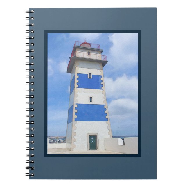 Watercolor lighthouse notebook (Front)