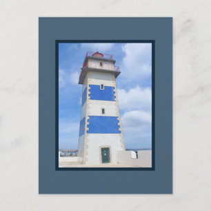 Watercolor lighthouse postcard