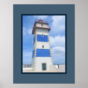 Watercolor lighthouse poster