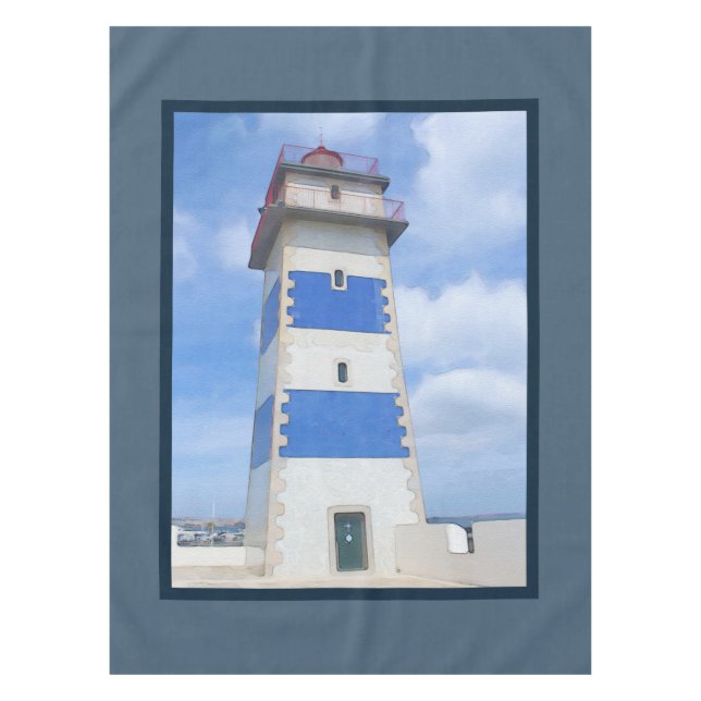 Watercolor lighthouse tablecloth (Front)