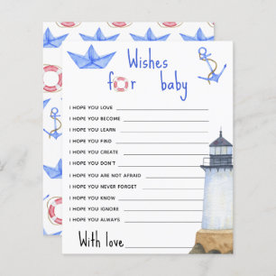 Watercolor Lighthouse - Wishes for baby